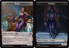 Pilot (1) // Zombie (3) Token - Foil
